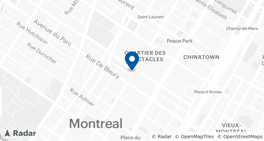 Carte de l'emplacement de Dairy Queen:: 268 Sainte-Catherine St W, Montreal, QC, H2X 2A1